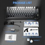 ⁦ATTACK SHARK X820 Ultra Tri-Mode 75% Gasket Mechanical Keyboard - Black Gradient + Shark Switch⁩ - الصورة ⁦10⁩