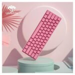 Leaven K28 - كيبورد ألعاب ميكانيكي RGB بلوتوث – وردي – مفاتيح Blue Switch - Image 3