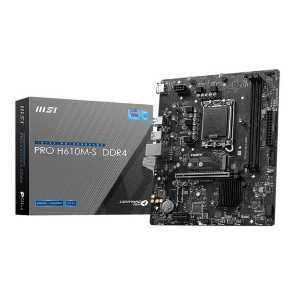 MSI Pro H610 DDR4 Motherboard, LGA 1700 Socket