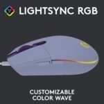 ⁦لوجيتك G203 LIGHTSYNC RGB فأرة ألعاب مضئ - ليلكي⁩ - الصورة ⁦2⁩