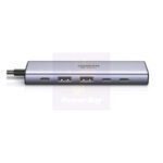 محول UGREEN USB-C متعدد المنافذ 6 في 1 مع HDMI بدقة 4K وشحن PD بقوة 100 واط (CM511 – 35999) - Image 2