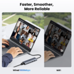 ⁦محول UGREEN ‏6-في-1 USB-C مع Ethernet ‏10Gbps ومنفذين USB-C ‏3.2 ومنفذين USB-A ‏(CM512 – 45320)⁩ - الصورة ⁦4⁩