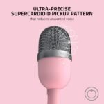 ⁦ميكروفون Razer Seiren Mini فائق الصغر – وردي⁩ - الصورة ⁦4⁩