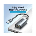 ⁦Vention CEZ USB-A to Gigabit Ethernet Adapter Network LAN, 0.15m⁩ - الصورة ⁦2⁩
