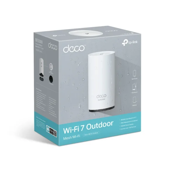 TP-Link Deco BE25-Outdoor BE3600 Outdoor / Indoor Mesh WiFi 7 Router 2.5G, 1-Pack