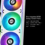 ⁦Lian Li HydroShift LCD 360R AIO Cooler (White)⁩ - الصورة ⁦3⁩