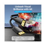 ⁦Vention HAKBI DP1.2 4K60Hz DisplayPort Cable Male / Male, 3m (Gold Plated)⁩ - الصورة ⁦2⁩