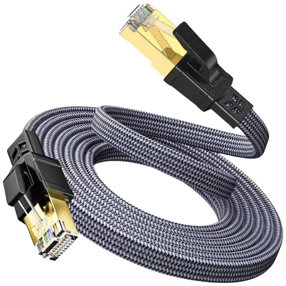 woo-sync-1790348745467-32bd31 Twisted Minds CAT8 Flat Braided RJ45 FTP 40Gbps Ethernet Network Cable – 3m - الصورة 1
