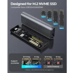 ORICO AM2C3 M.2 NVME SSD Enclosure USB 3.2 Gen2 Type-C- Max. 4TB - Image 2
