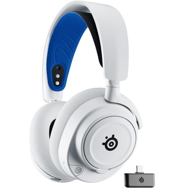 SteelSeries 61561 Arctis Nova 7P Wireless Gaming Headset – White, PC, PS5, PS4, Mobile