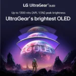 ⁦LG 34” GX90 UltraGear OLED Curved 240Hz 0.03ms Smart Gaming Monitor with webOS (34GX90SA-W)⁩ - الصورة ⁦3⁩