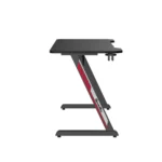 ⁦GamerTek Z Shaped Gaming Desk Table, 120cm Black⁩ - الصورة ⁦4⁩