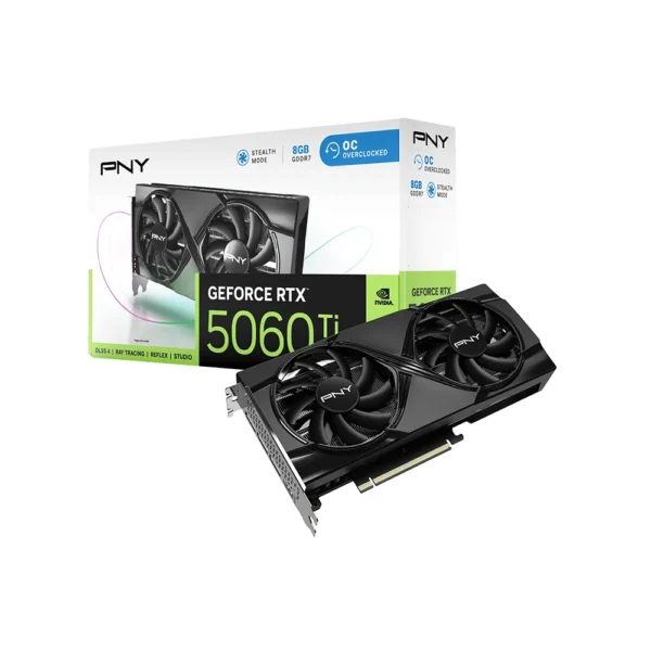 PNY 8GB GeForce RTX 5060 TI (OC) Dual Fan GPU VGA Graphic Card