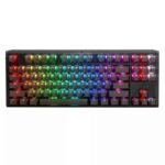لوحة مفاتيح الألعاب الميكانيكية DUCKY ONE 3 TKL HOT SWAP بمفاتيح Blue Switch وإضاءة RGB سلكية - Aura Black