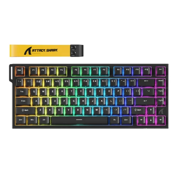 Attack Shark R82 HE 75% Wired 8KHz Rapid Trigger Gaming Keyboard – Magnetic Switch