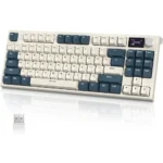 Attack Shark K86 RGB Wireless 75% Tri-Mode Gaming Keyboard with TFT Color Display, Time machine – Blue Whale Switch