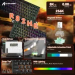 ⁦Attack Shark R82 HE 75% Wired 8KHz Rapid Trigger Gaming Keyboard – Magnetic Switch⁩ - الصورة ⁦2⁩