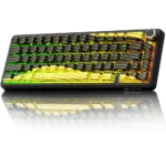 Attack Shark X65 Pro HE Wireless Rapid Trigger Magnetic Switch RGB 60%  Keyboard Tri-Mode, Black and Yellow
