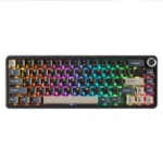 ⁦Attack Shark X66 Wireless 60% Tri-Mode 8K Gaming Keyboard, Star Black – Strawberry Switch⁩ - الصورة ⁦2⁩