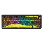 ⁦Attack Shark X65 Pro HE Wireless Rapid Trigger Magnetic Switch RGB 60%  Keyboard Tri-Mode, Black and Yellow⁩ - الصورة ⁦2⁩