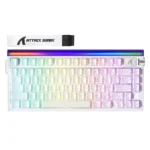 Attack Shark R85 HE Rapid Trigger Keyboard 75% Wired 8KHz Magnetic Switch with Custom Lightbox, White Contour Line