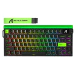 Attack Shark R85 HE Rapid Trigger Keyboard 75% Wired 8KHz Magnetic Switch with Custom Lightbox, Neon Green