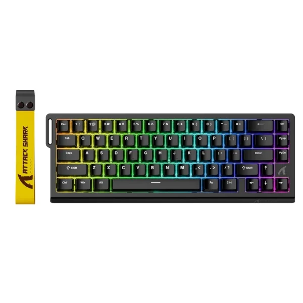 Attack Shark X68 HE Rapid Trigger Keyboard 60% Wired 8KHz Magnetic Switch, Black