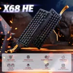 ⁦Attack Shark X68 HE Rapid Trigger Keyboard 60% Wired 8KHz Magnetic Switch, Black⁩ - الصورة ⁦2⁩