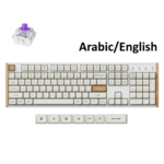 KeyChron K10 HE Full Wireless Customizable Gaming Keyboard Mechanical Magnetic Switch, K10H-Q1, White – Arabic/English