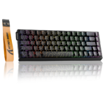 Attack Shark X68MAX HE Magnetic Switch Wired Gaming Mechanical Aluminum Keyboard, Black Contours
