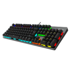 ⁦MeeTion MK007 Pro Hot Swap Mechanical Gaming RGB Keyboard, Blue Switch – Arabic/English⁩ - الصورة ⁦3⁩