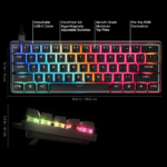 ⁦SteelSeries 64913 Apex Pro Mini Gen 3 Wired Gaming Keyboard HyperMagnetic Switches⁩ - الصورة ⁦3⁩