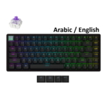 KeyChron K2 HE 75% Wireless Customizable Gaming Mechanical Keyboard Magnetic Switch, K2H-J1, Black (Arabic/English)