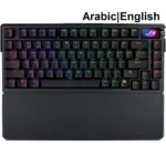 ASUS M702 ROG Azoth Extreme Customizable 75% Wireless Mechanical Gaming Keyboard – ROG NX Snow Switch, Arabic/English