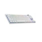 ⁦Logitech G PRO X TKL LIGHTSPEED Wireless Gaming Keyboard, GX Brown Tactile, White⁩ - الصورة ⁦2⁩