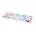 ⁦MeeTion MK005 Wired 60% Mini Gaming Mechanical Keyboard English-Arabic, Blue Switch (White)⁩ - الصورة ⁦5⁩