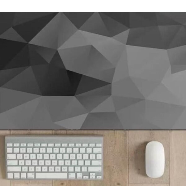 Black Gradient shapes Waterproof Anti-Slip Mousepad XXX Large 60 x 120 CM