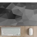 Black Gradient shapes Waterproof Anti-Slip Mousepad XL 90 x 40 CM