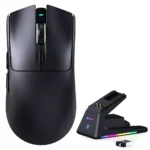 Attack Shark X1 Wireless Tri-mode With Touchpad RGB Charging Dock Gaming Mouse, Black
