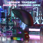 ⁦Attack Shark X1 Wireless Tri-mode With Touchpad RGB Charging Dock Gaming Mouse, Black⁩ - الصورة ⁦3⁩