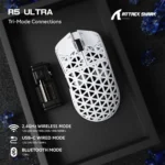 ⁦Attack Shark R5 Ultra Carbon Fiber Wireless 8K Gaming Mouse, 39g, 42K dpi, Tri-mode , White⁩ - الصورة ⁦2⁩