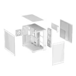 ⁦ASUS A32 PLUS ATX PC Case Dual-Chamber Chassis – White, 4-Fans⁩ - الصورة ⁦2⁩
