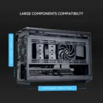 Lian Li DAN A3 mATX Wood Glass Edition Gaming PC Case – Black - Image 4