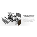 Lian Li DAN A3 mATX Wood Glass Edition Gaming PC Case – Black - Image 8