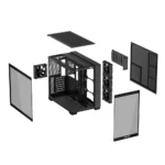 ⁦ASUS A32 PLUS ATX PC Case Dual-Chamber Chassis – Black, 4-Fans⁩ - الصورة ⁦2⁩