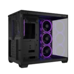 ⁦ASUS A32 PLUS ATX PC Case Dual-Chamber Chassis – Black, 4-Fans⁩ - الصورة ⁦3⁩