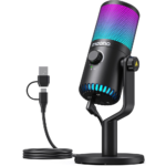 ⁦Maono DM30RGB Programmable USB Condenser Gaming Microphone – Black⁩ - الصورة ⁦2⁩
