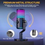 ⁦Maono DM30RGB Programmable USB Condenser Gaming Microphone – Black⁩ - الصورة ⁦3⁩