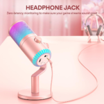Maono DM30RGB Programmable USB Condenser Gaming Microphone – Pink - Image 6