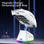 ATTACK SHARK X11 63g UltraLight Wireless Gaming Mouse with Charging Dock - White - Image 5
